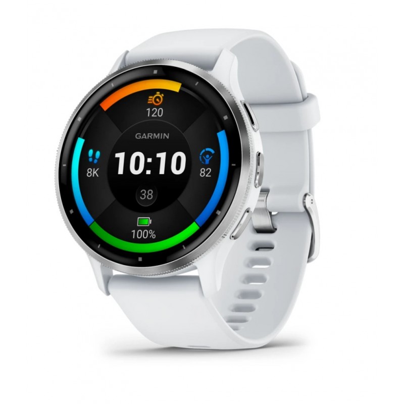 Garmin Venu 3 45MM Polímero Plata, Blanco con correa color Blanco -  010-02784-00