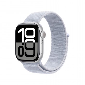 Apple Watch Series 10  42MM Aluminio Plata con correa color Azul - 4G MWX53QL A