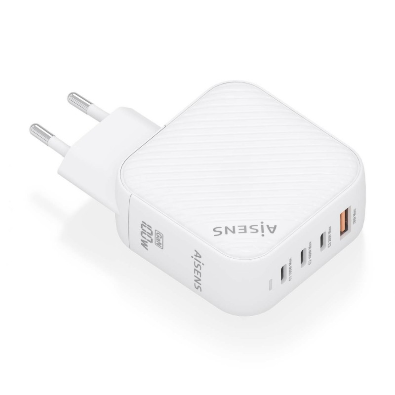 AISENS Cargador GaN 100W, 3xUSB-C PD3.0 QC4.0, 1xUSB-A QC3.0, Blanco ASCH-100W4P028-W