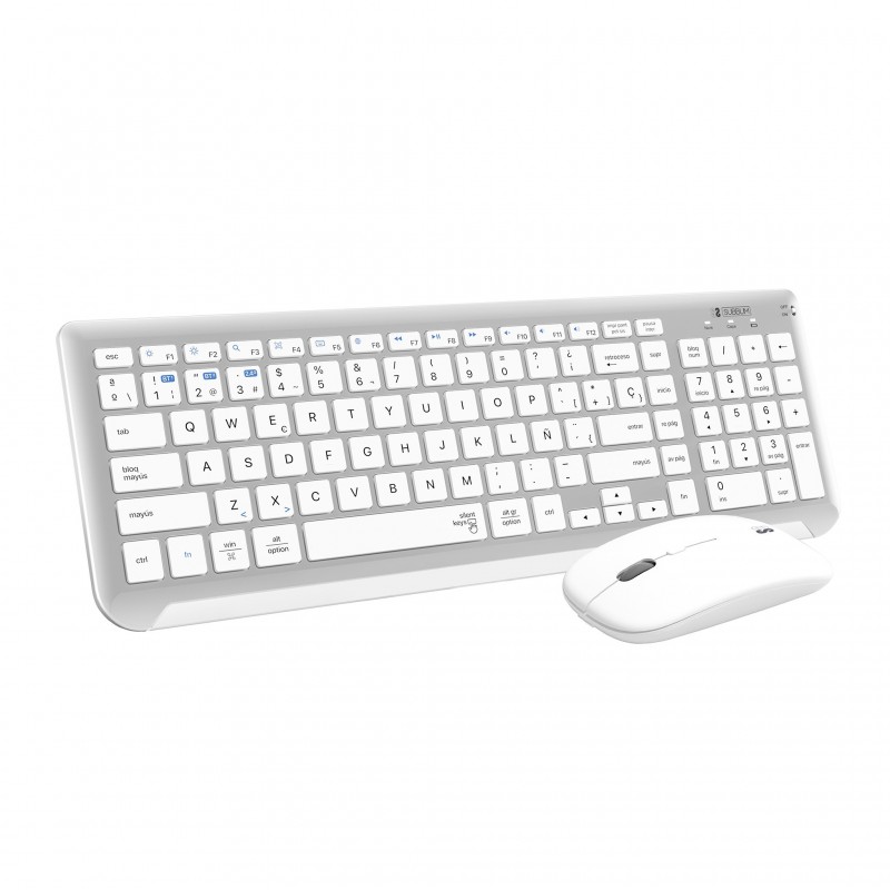 SUBBLIM Teclado con Ratón Bluetooth + 2.4G Combo Dual Presti Español SUBKBC-DCEP10