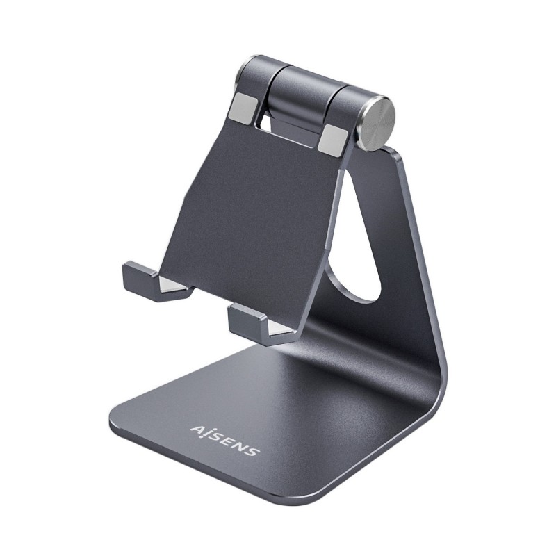 AISENS Soporte De Sobremesa Tamaño M Ajustable (1 Pivote) Para Movil   Tablet, Gris MS1PM-083