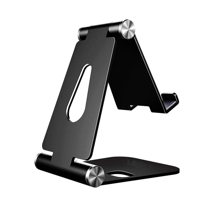 AISENS Soporte De Sobremesa Tamaño M Ajustable (2 Pivotes) Para Movil   Tablet, Negro MS2PM-090