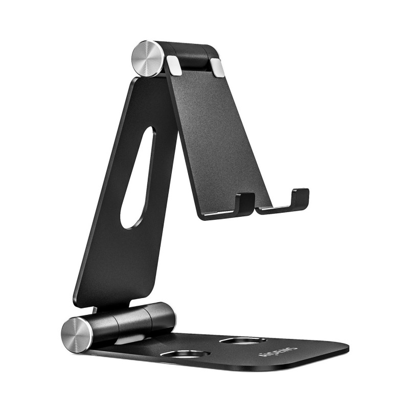 AISENS Soporte De Sobremesa Tamaño XL Ajustable (2 Pivotes) Para Movil   Tablet, Negro MS2PXL-096