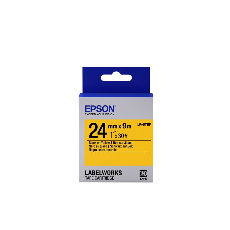 Epson Cinta color pastel - LK-6YBP negro amarillo pastel 24 9 C53S656005