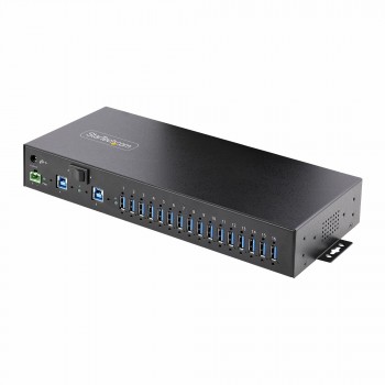 StarTech.com Hub Ladrón Industrial de Metal USB 3.0 5Gbps de 16 Puertos - de Montaje - Alimentación  S5G16AINDS-USB-A-HUB