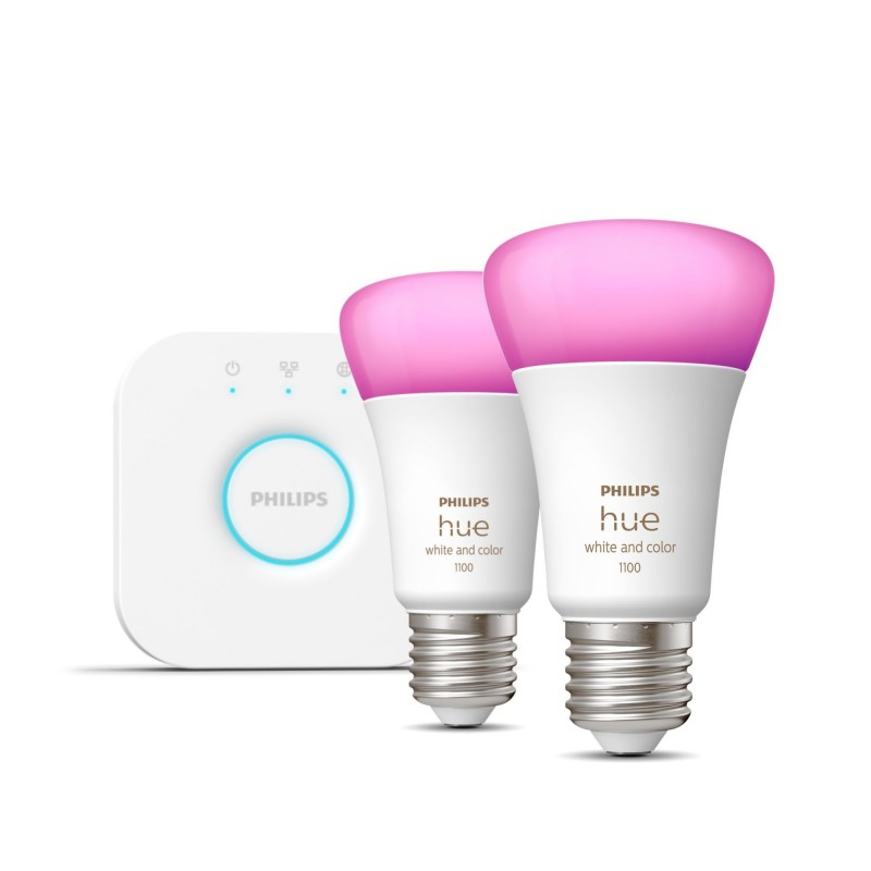 Philips Hue White and Color ambiance Kit de inicio  2 bombillas inteligentes E27 (1100) 8719514291492