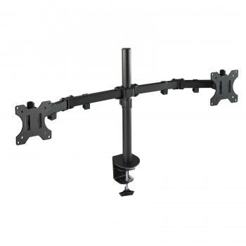 (Desprecintado) TooQ Soporte de Mesa Giratorio e Inclinable para 2 Pantallas (Monitor   TV Plasma  DB1232TN-B