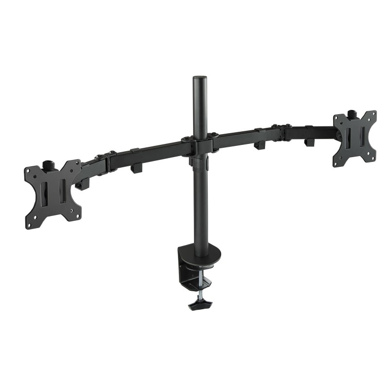 (Desprecintado) TooQ Soporte de Mesa Giratorio e Inclinable para 2 Pantallas (Monitor   TV Plasma  DB1232TN-B