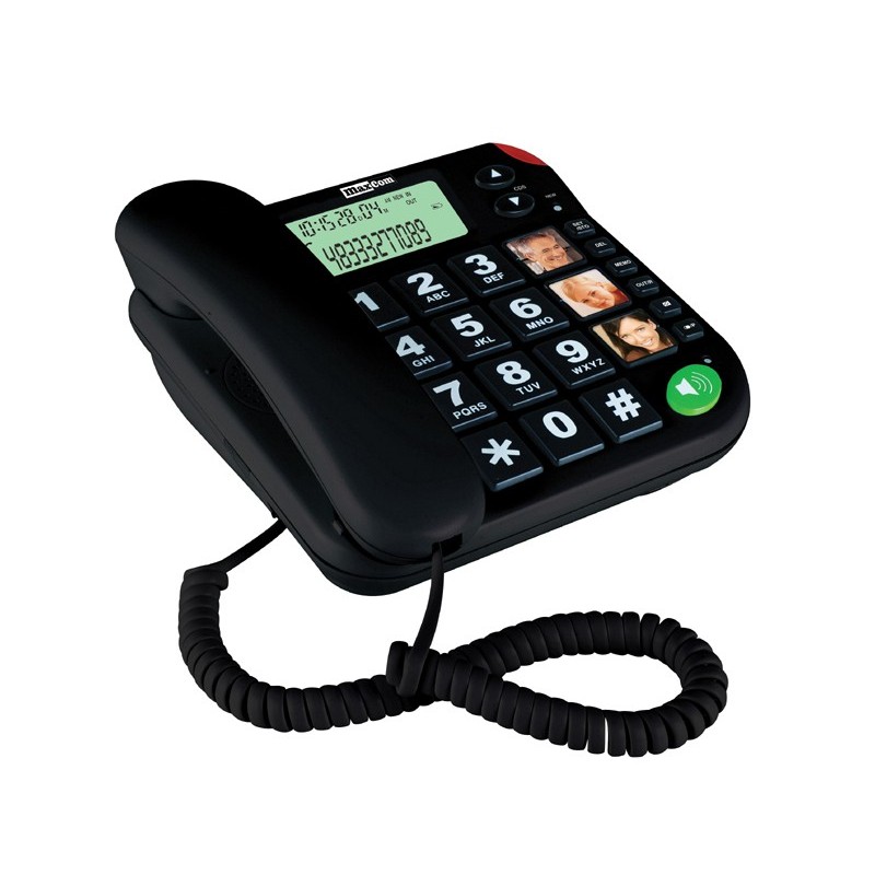 (Desprecintado) MaxCom KXT480CZ teléfono Teléfono analógico Identificador de llamadas Negro KXT480-BLACK