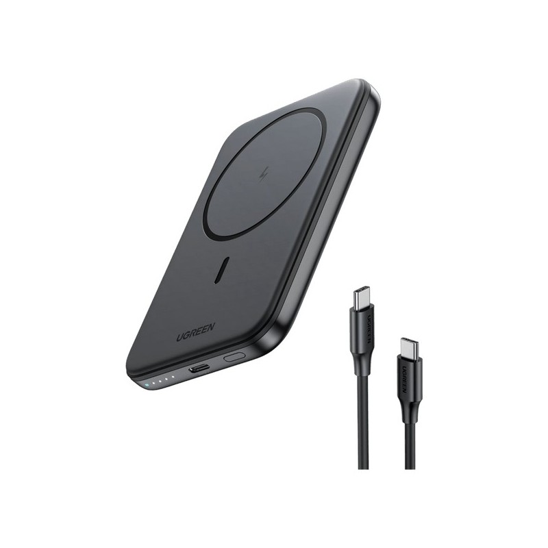 Ugreen 25207 batería externa 5000 mAh Cargador inalámbrico Negro UG25207