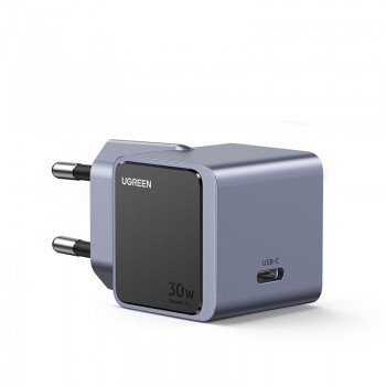 Ugreen Nexode S 30W USB-C GaN Fast Charger EU gray Teléfono móvil, Batería portátil, Teléfono Gris C UG35041