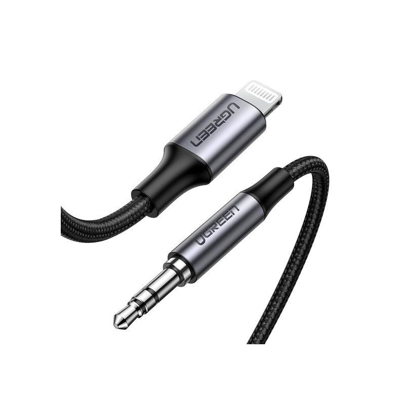 Ugreen 70509 cable de teléfono móvil Plata 1 m 3,5mm Lightning UG70509