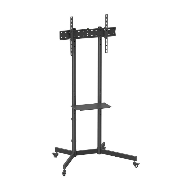 AISENS Soporte De Suelo Eco Con Rueda, Bandeja Para DVD Para Monitor TV 45kg De 37-70, Negro FT70TE-333