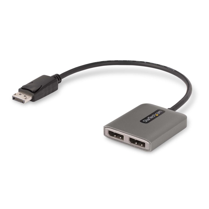 StarTech.com Hub MST de 2 Puertos DisplayPort 1.4 - Divisor Splitter DP para 2 Monitores - Adaptador MST14DP122DP