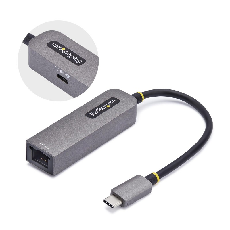StarTech.com Adaptador de Red USB Tipo C a Ethernet - Adaptador de Red Externo USB-C a RJ45 de 1Gb - 1GPD3-USB-C-ETHERNET