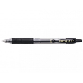 Caja de Bolígrafos de Tinta de Gel Retráctil Pilot G-2 - 12 unidades - Negros NG2N