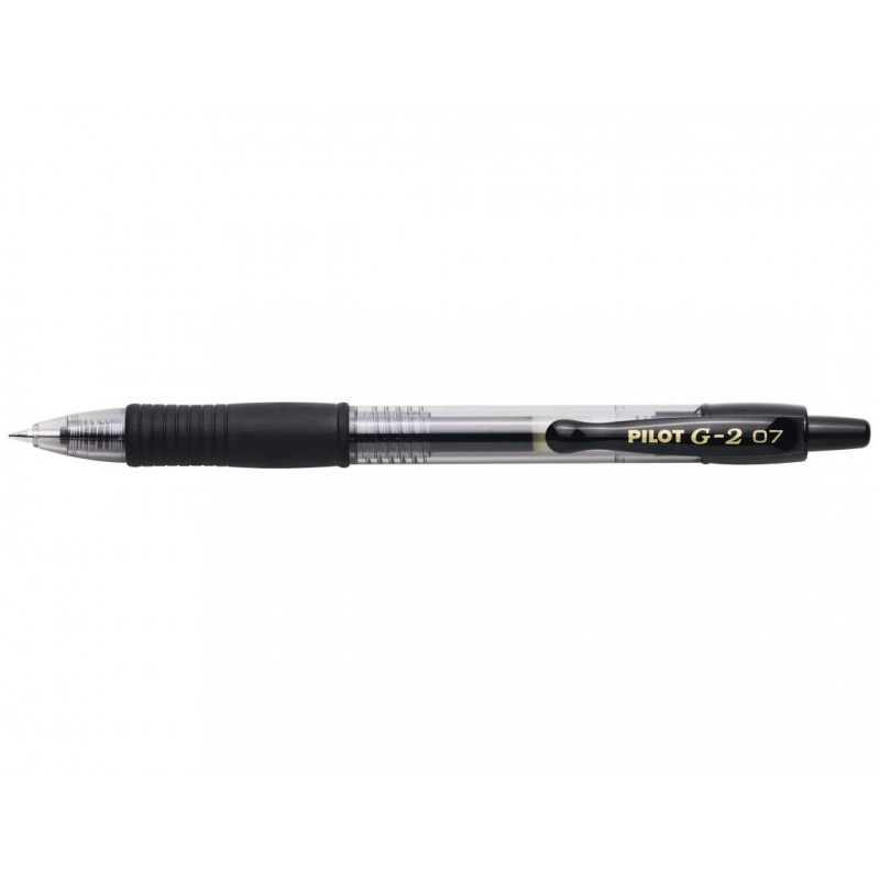 Caja de Bolígrafos de Tinta de Gel Retráctil Pilot G-2 - 12 unidades - Negros NG2N