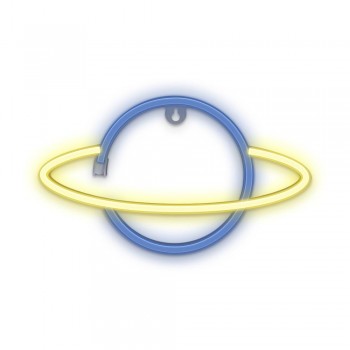 Luz Neon Forever Light Neon LED Saturn Yellow Blue - Funciona a Pilas y USB RTV100228