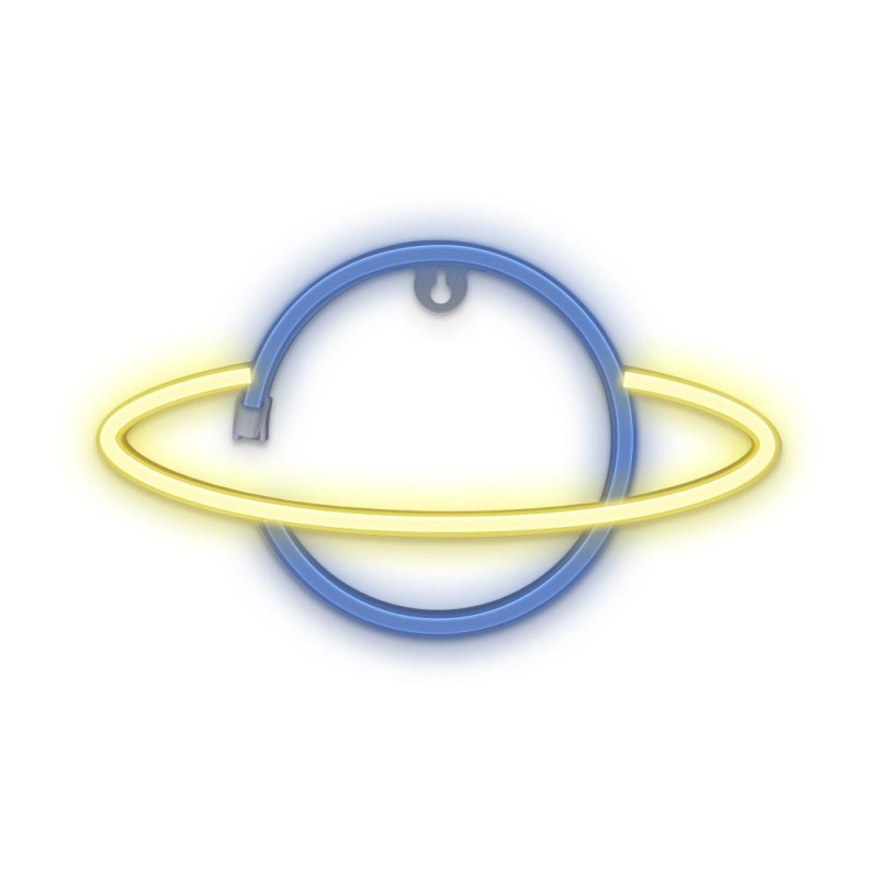 Luz Neon Forever Light Neon LED Saturn Yellow Blue - Funciona a Pilas y USB RTV100228