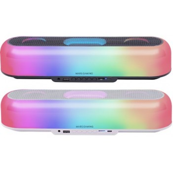 Barra de Sonido con Bluetooth Mars Gaming MSB-ORB - 20W - 2.0 - Blanca MSBORBW