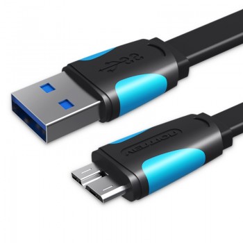 Vention Cable USB 3.0 VAS-A12-B025 - MicroUSB Macho - USB Macho - 25cm - Azul y Negro