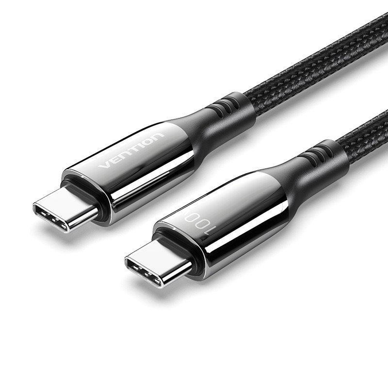 Vention Cable USB 2.0 Tipo-C 5A 100W CTKBH - USB Tipo-C Macho - USB Tipo-C Macho - 2m - Negro