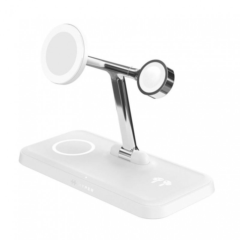 HYPER HJ3004WHGL cargador de dispositivo móvil Auriculares, Smartphone, Reloj inteligente Plata, Bla