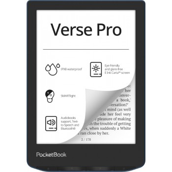 PocketBook Verse Pro lectore de e-book Pantalla táctil 16 GB Wifi Negro, Azul PB634-A-WW
