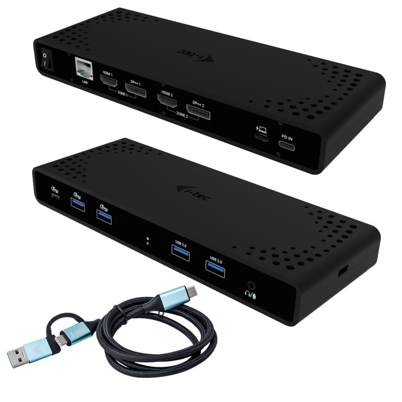 i-tec Universal Dual 4K Display Docking Station + Power Delivery 85W CADUA4KDOCKPDB
