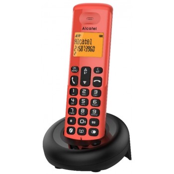 Alcatel E160 Teléfono DECT Identificador de llamadas Negro, Rojo ATL1426717