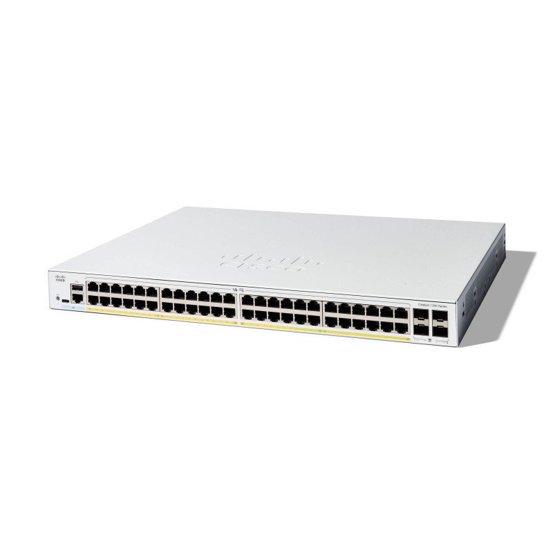 Cisco Catalyst 1300 Gestionado L2 L3 Gigabit Ethernet (10 100 1000) Energía sobre Ethernet (PoE) Gris C1300-48P-4G