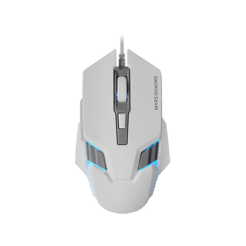 Ratón Gaming Mars Gaming MM024 - Hasta 4000 DPI - Blanco MM024 WH