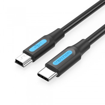 Vention Cable USB 2.0 Tipo-C COWBF  USB Tipo-C Macho - MiniUSB Macho  1m  Negro