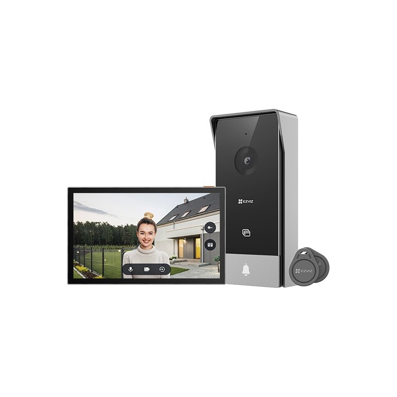 EZVIZ HP5 sistema de intercomunicación de video 17,8 cm (7") Negro, Plata CS-HP5-R100-1W2TFC
