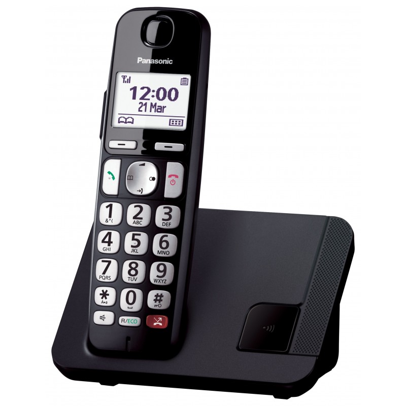 Panasonic KX-TGE250 Teléfono DECT Identificador de llamadas Negro KX-TGE250SPB
