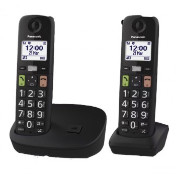 Panasonic KX-TGU112 Teléfono DECT Identificador de llamadas Negro KX-TGU112EXB