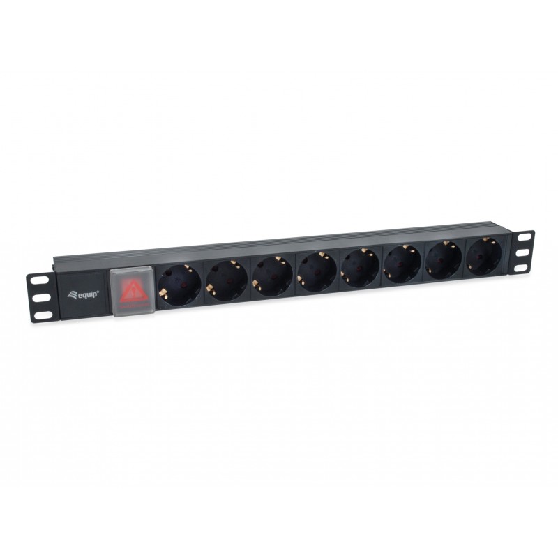 Equip 333286 unidad de distribución de energía (PDU) 8 salidas AC 1U Negro REGLETA RACK 333286 8