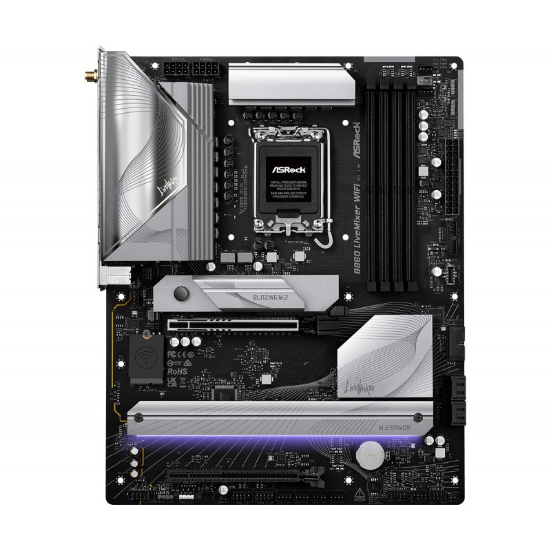 Asrock B860 LiveMixer WiFi - LGA 1851 (Socket V1) - ATX - Intel B860 90-MXBQV-A0UAYZ