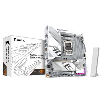 GIGABYTE B850M AORUS ELITE WIFI6E ICE - Socket AM5 - micro ATX - AMD B850 9MB85MEI6-00-G10
