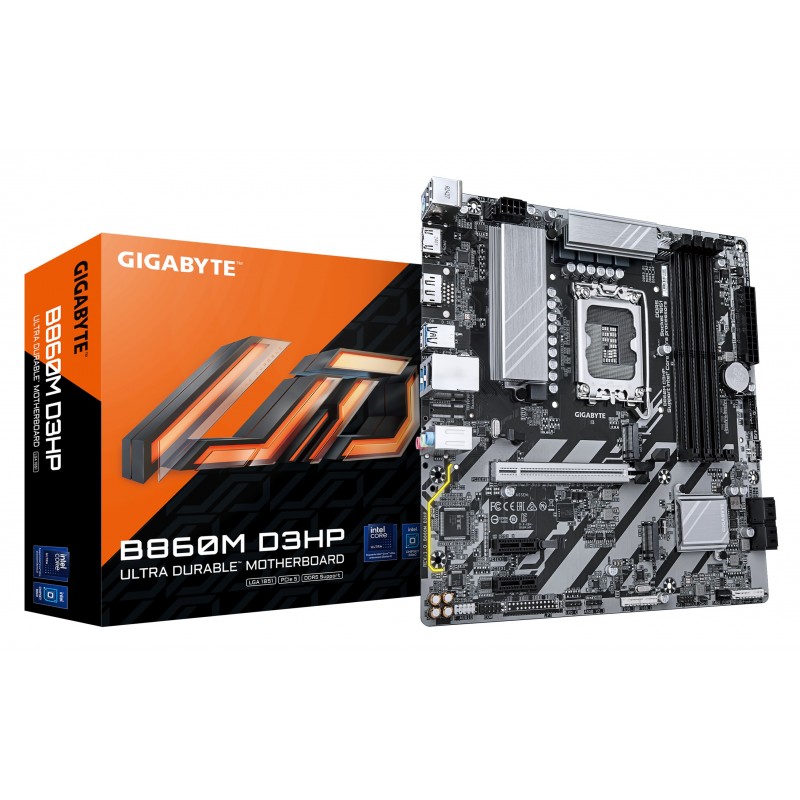 GIGABYTE B860M D3HP - LGA 1851 (Socket V1) - micro ATX - Intel B860 9MB86M3HP-00-G10