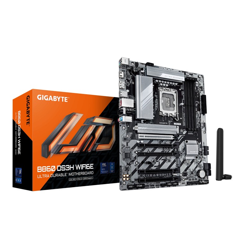GIGABYTE B860 DS3H WIFI6E - LGA 1851 (Socket V1) - ATX - Intel B860 9MB86D3H6-00-G10