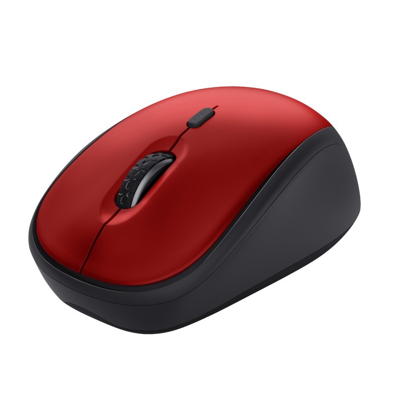Trust Yvi+ RF inalámbrico Óptico 1600 DPI Rojo TRUST24550