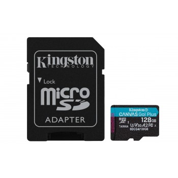 Kingston Canvas Go Plus Gen4 de 128GB MicroSD Class 3 (U3) - Clase 10 SDCG4 128GB