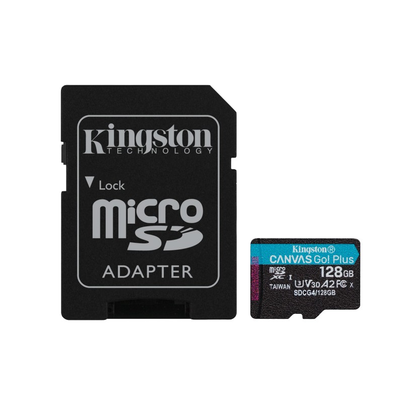 Kingston Canvas Go Plus Gen4 de 128GB MicroSD Class 3 (U3) - Clase 10 SDCG4 128GB