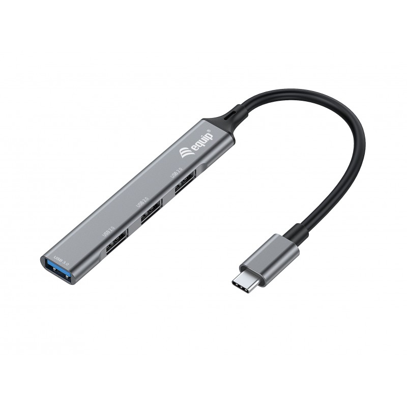 Equip 128961 hub de interfaz USB 3.2 Gen 1 (3.1 Gen 1) Type-C 5000 Mbit s Negro, Gris