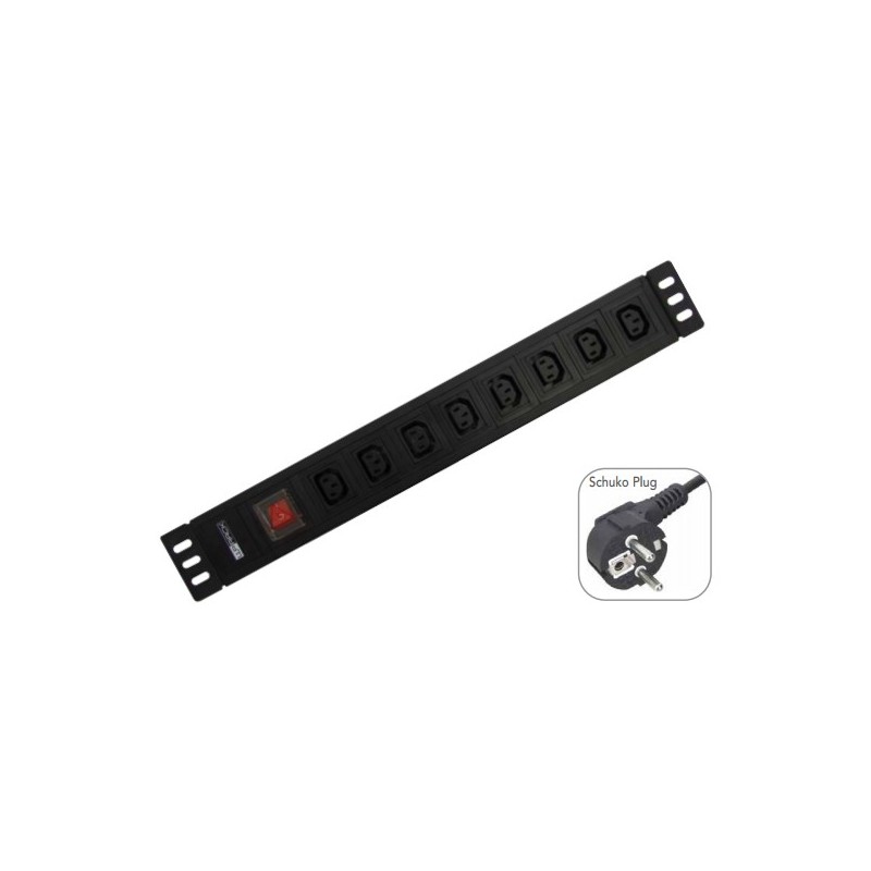 REGLETA RACK WP 19" 8 TOMAS VDE ENCHUFE SCHUKO WPN-PDU-G05-08