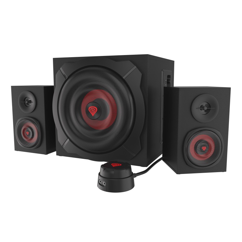 GENESIS Helium 610BT conjunto de altavoces 60 W PC ordenador portátil Negro, Rojo 2.1 canales De 2 v NCS-1408