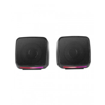 Mars Gaming MS-PRO, Altavoces Compactos 10W, Iluminación RGB Flow Dinámica, Altavoz PC con Caja de C MSPRO