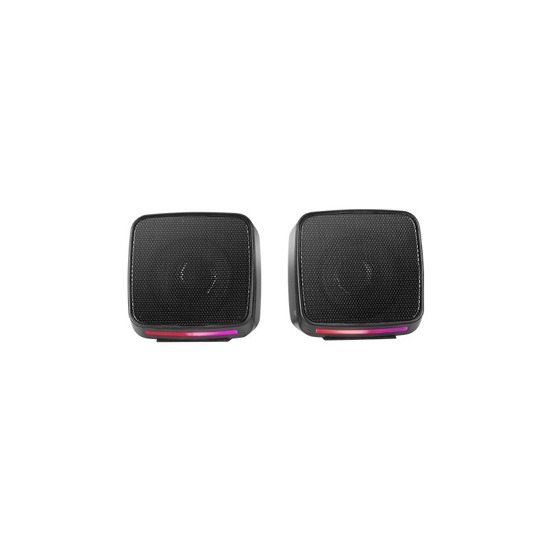 Mars Gaming MS-PRO, Altavoces Compactos 10W, Iluminación RGB Flow Dinámica, Altavoz PC con Caja de C MSPRO
