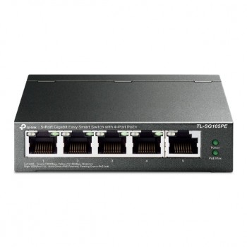 (Desprecintado) TP-LINK TL-SG105PE - No administrado L2 Gigabit Ethernet (10 100 1000) Negro - PoE